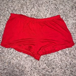 Red Pajama Shorts